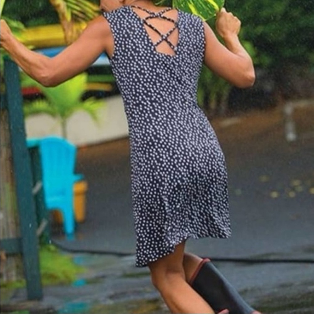 TITLE NINE Black and White Polka Dot Diamalete Mini Dress Size XS - Picture 9 of 9
